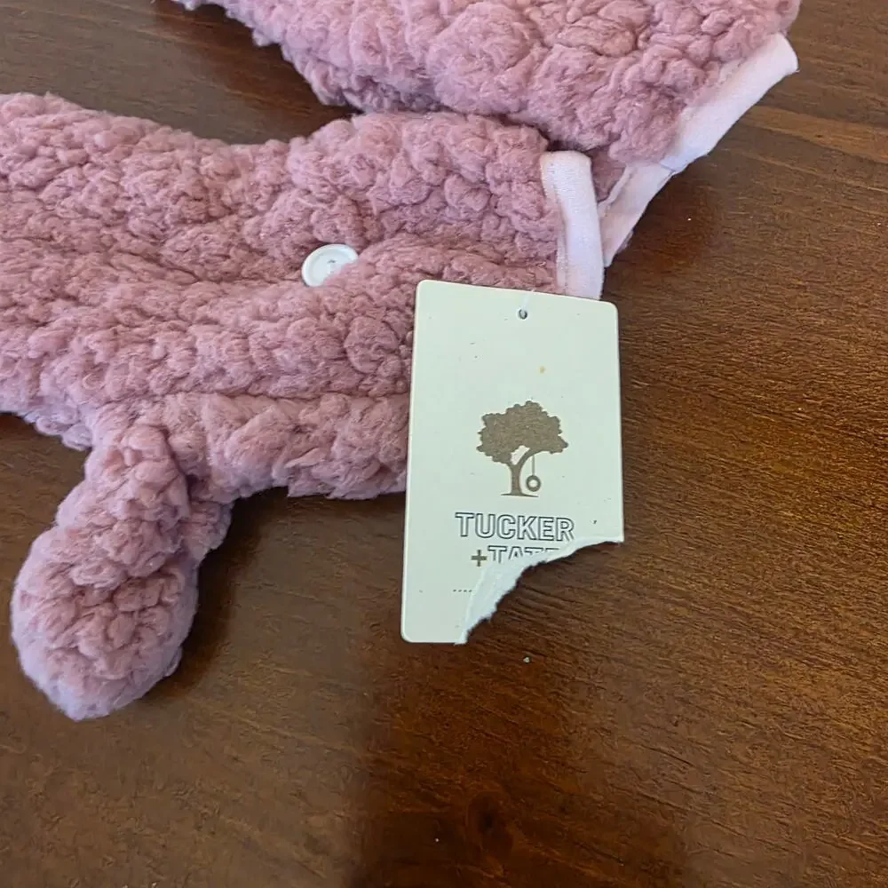New pink convertible fleece mitten gloves